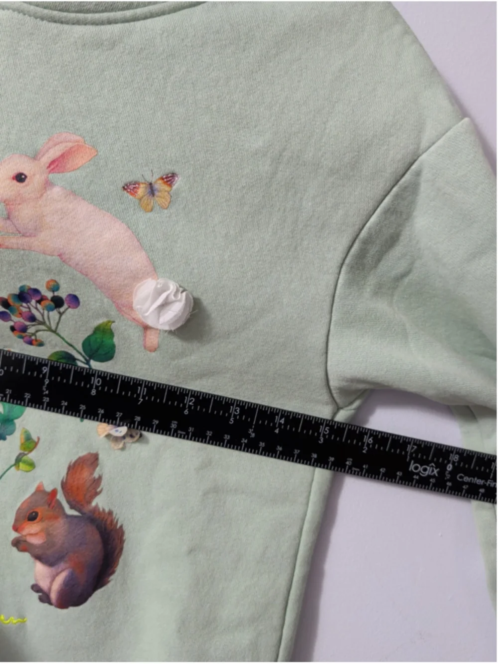 H&M Green Nature Animal Hoodie Sweatshirt Hooded Dress Woodli Chem 3D 8-10 Girls